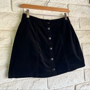 Brandy Melville Black Button Up Skirt One Size Fits Medium